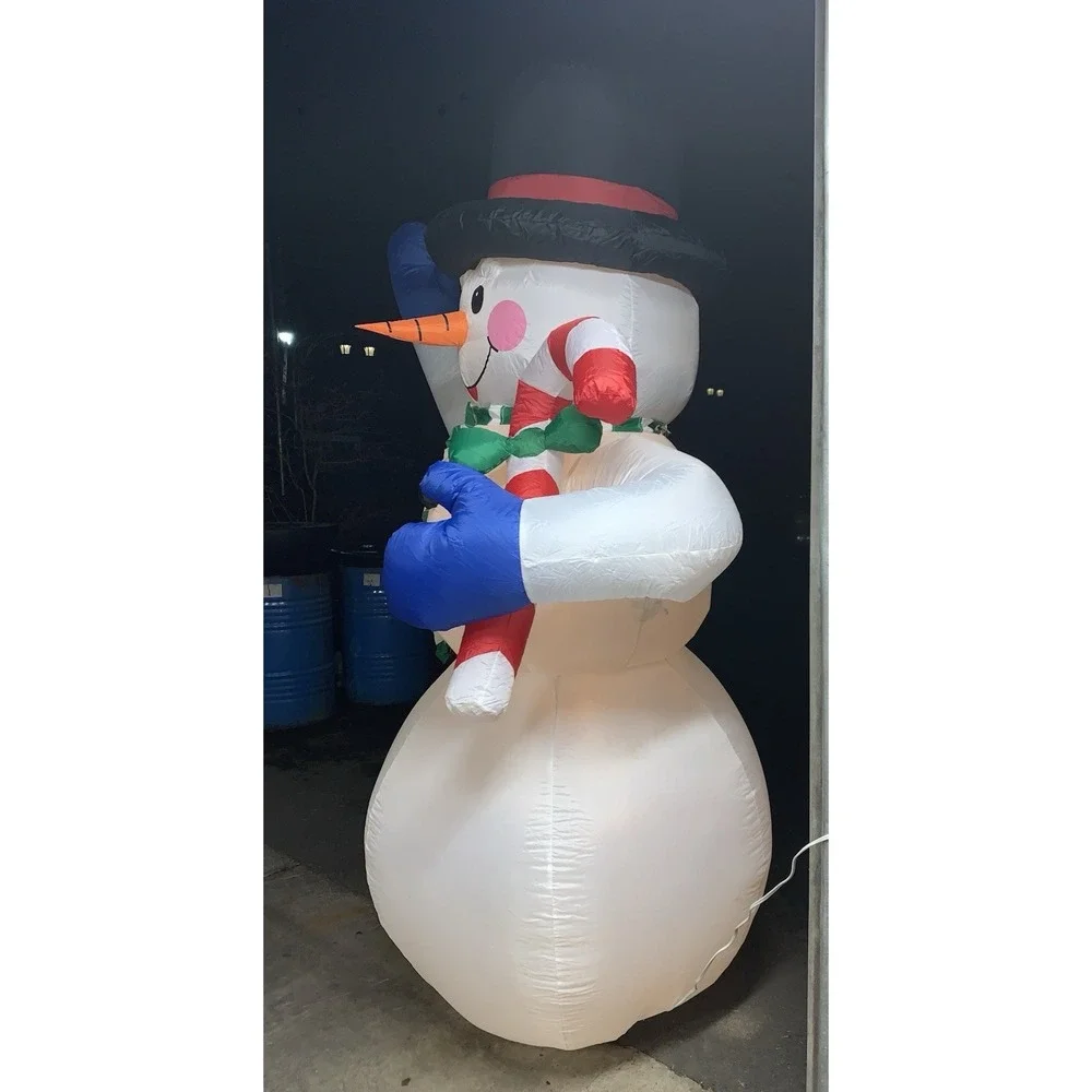 Gemmy Snowman Christmas Holiday Giant 8' Airblown Inflatable Lights Up RARE
